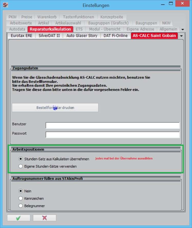 Option Stundensätze