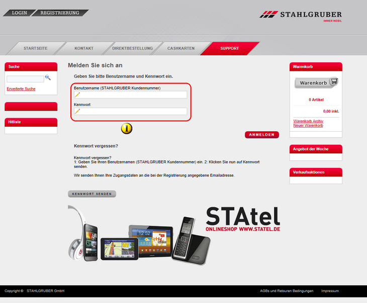 STAtel der STAHLGRUBER Onlineshop für Telekommunikationsgeräte