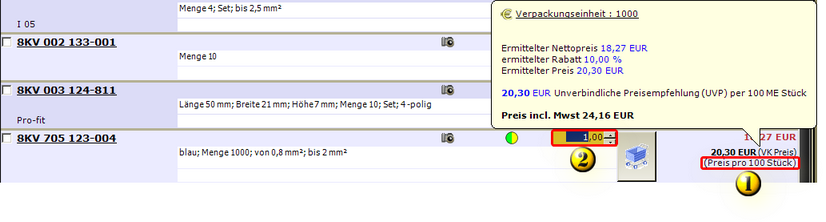 Preiseinheiten 