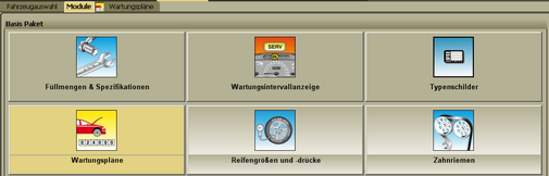 Modulübersicht Autodata Service-/Inspektionsdaten Modulübersicht Autodata Service-/Inspektionsdaten