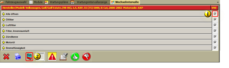 Wechselintervalle Artikelsuche