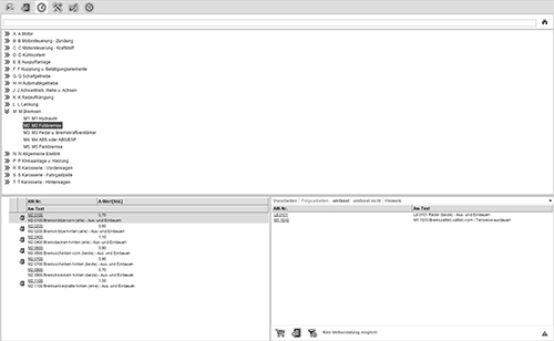 Screenshot Autodata Arbeitswerte