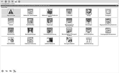 Screenshot Autodata Technische Daten