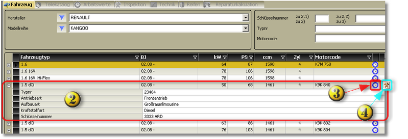 Pkw  Fahrzeugtypdetails